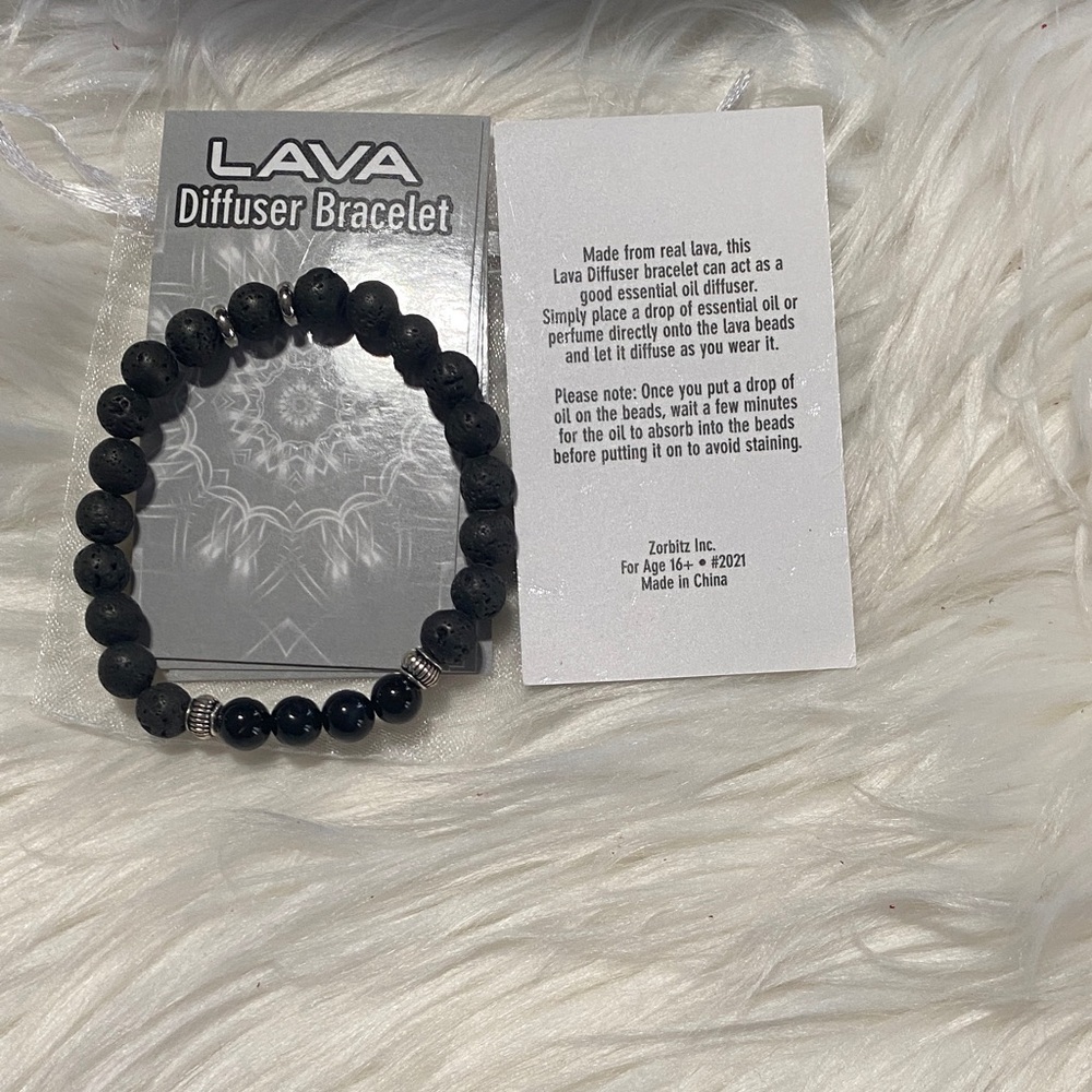 Lava Black Diffuser Bracelet